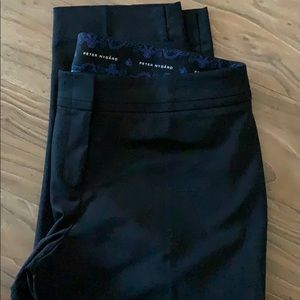 Peter Nygard Flat Front Black Stretch Capri Pant